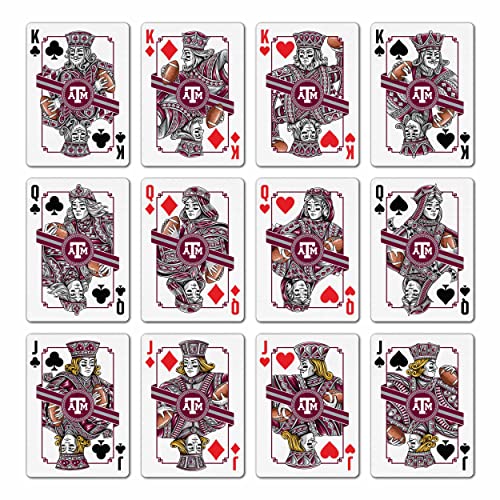 Image of YouTheFan NCAA Officially-Licensed Playing Cards - Original Artwork on All face Cards and Jokers - Team's Official Colors - Quality Linen Texture - Designed in The USA