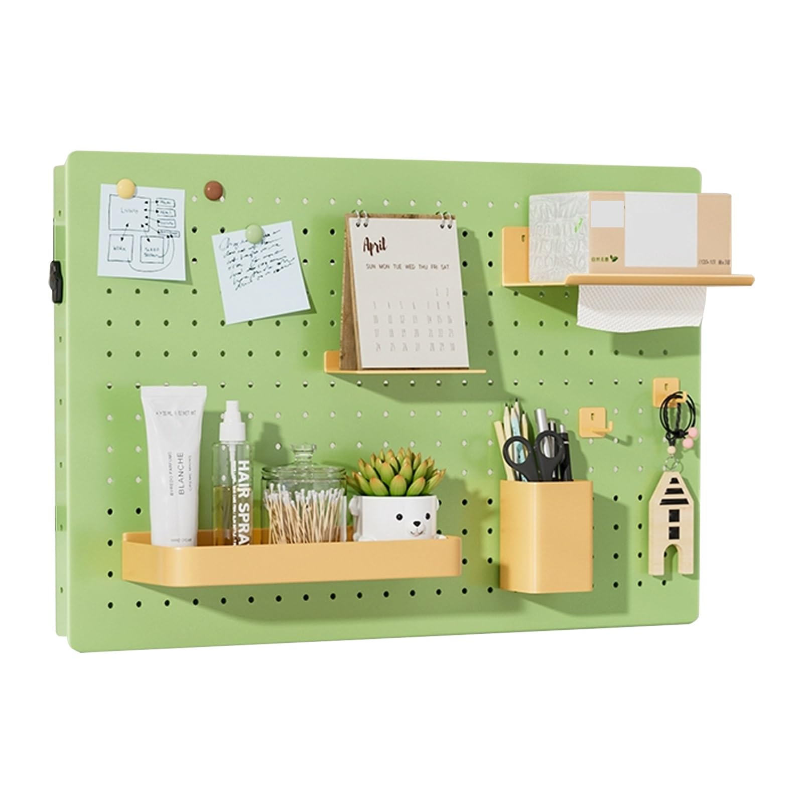 Kit organizer per pannelli forati, in metallo, per scrivania, organizer da scrivania, espositore salvaspazio con ganci per scrivania da ufficio e casa