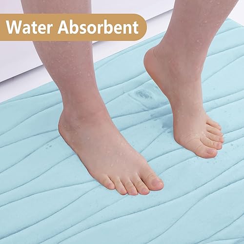 Miniatura 95 de Buganda - Alfombra de baño de espuma viscoelástica 24x16, tapetes de baño extra suaves y absorbentes, antideslizantes y lavables a máquina para el