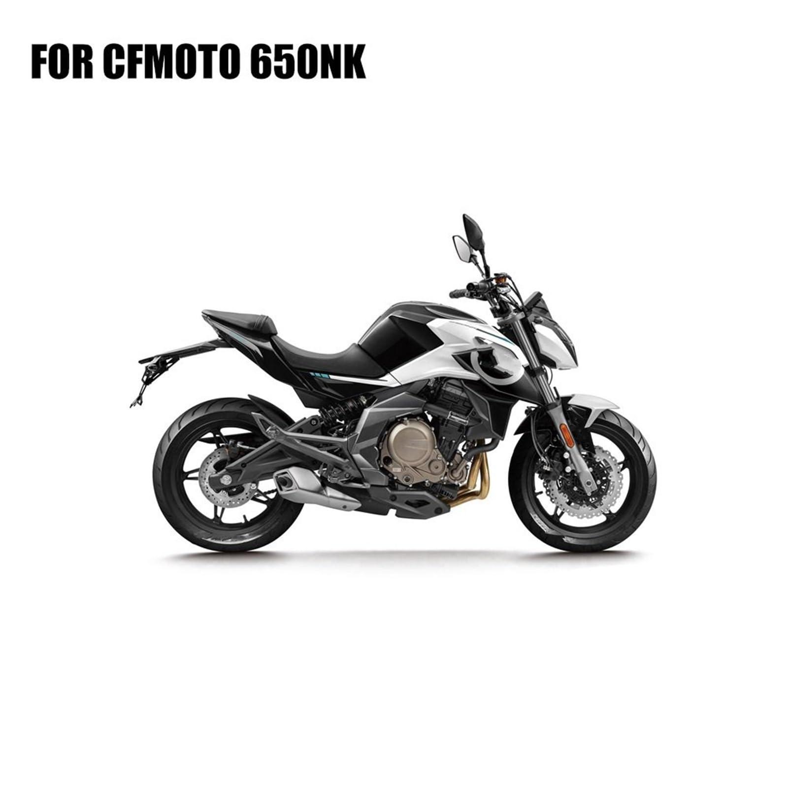 Płyta ochronna zbiornika Do Części Motocyklowych 650NK Płyta Ochronna Zbiornika Paliwa | Lewa i prawa pokrywa zbiornika paliwa Zewnętrzna osłona zbiornika wody(Below Black-Right)