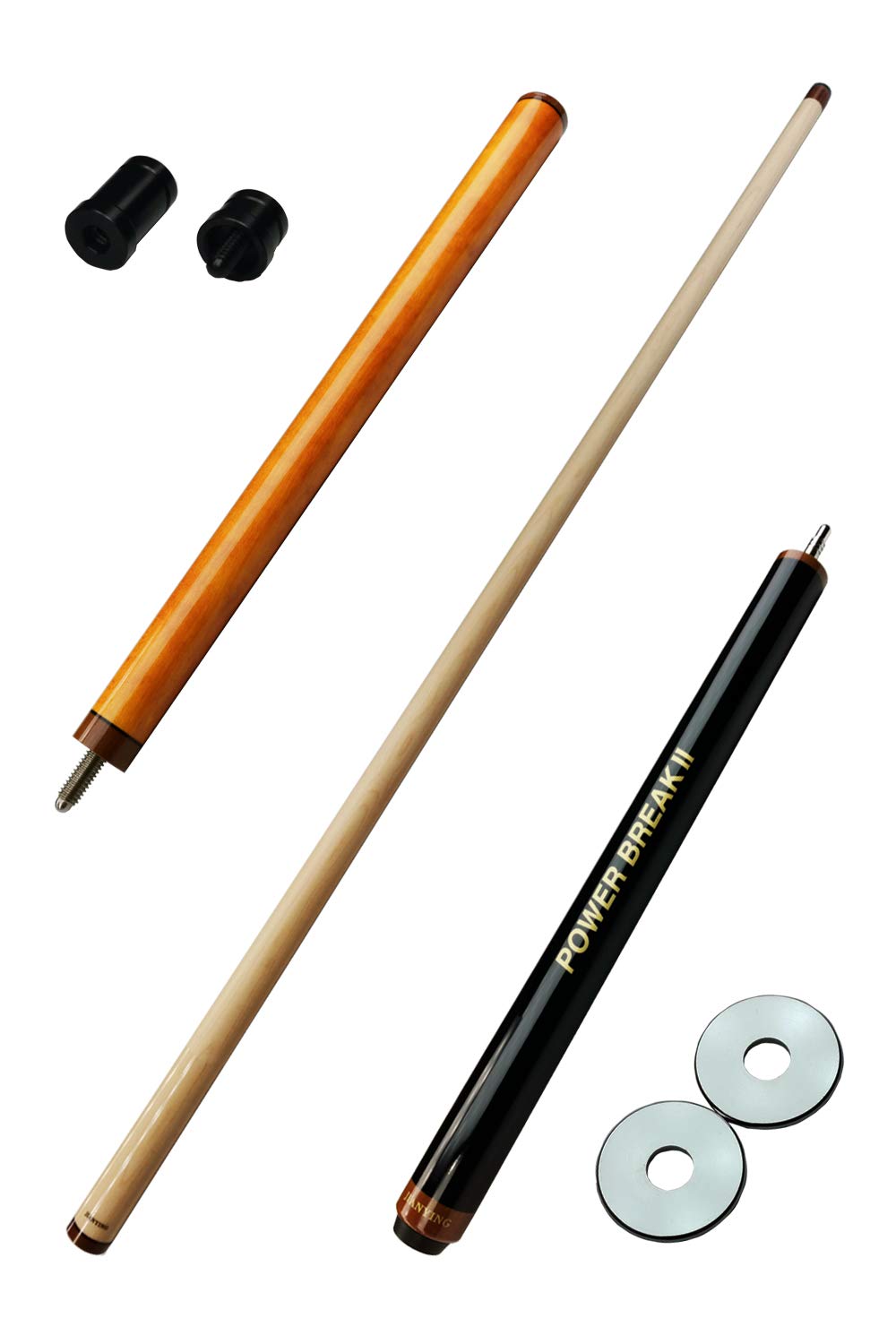 JianYing PD11-S 3 Pieces 13mm Black Bakelite Tip 57 Inches Weight Adjustable Punch Jump Cue