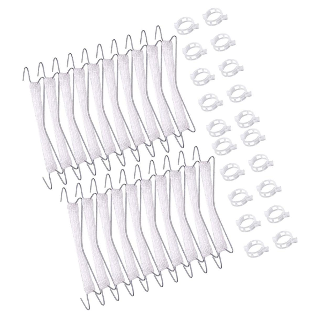 GANAZONO 2sets Ganci per Giardinaggio con per Supporto Piante Kit di Trellis per Pomodori e Cetrioli Ganci Metri di Corda per Massimizzare La Crescita Spazi Ridotti