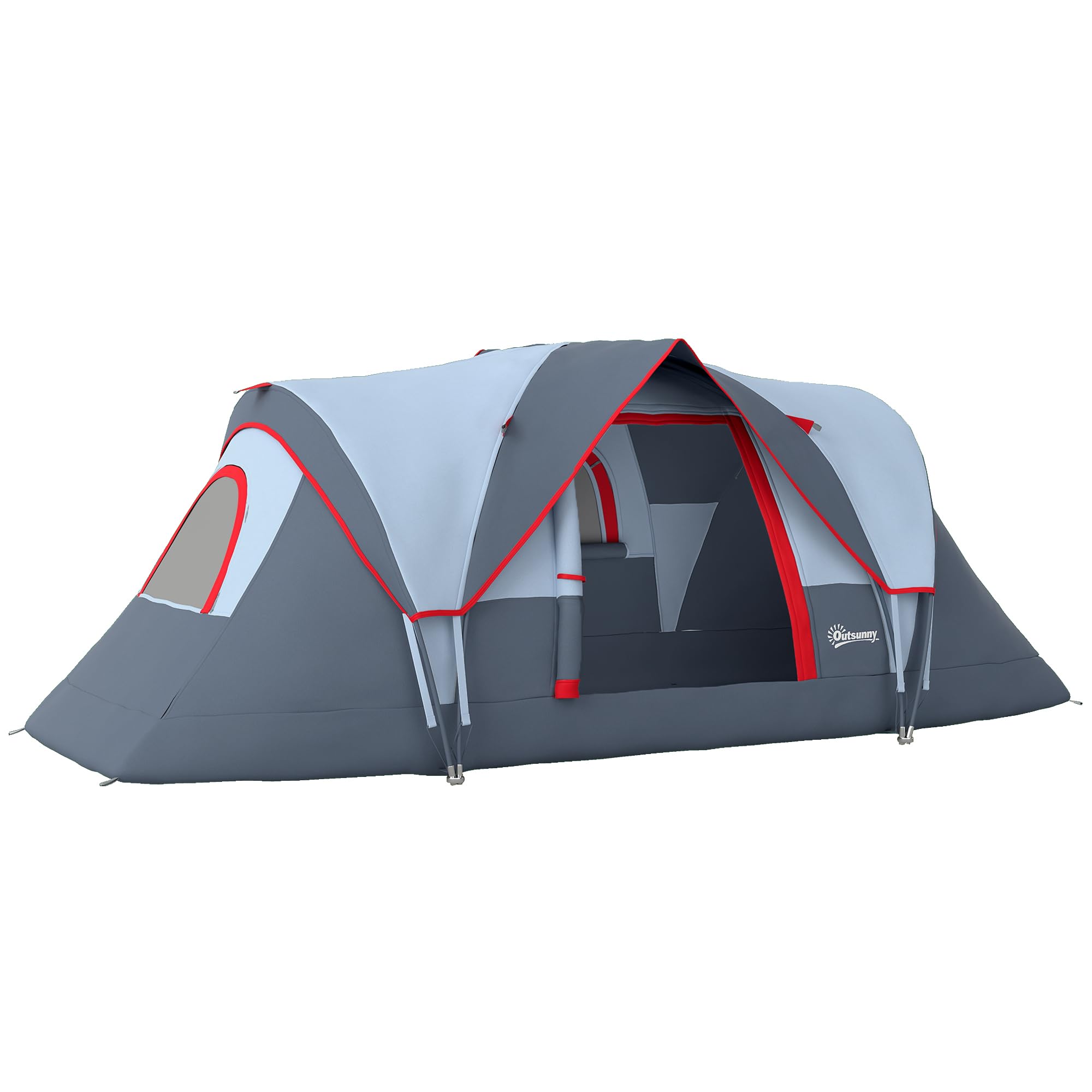 Outsunny Tent Voor 3-4 Personen 190T Kampeertent Met Haringen Koepeltent Glasfiber A20 174