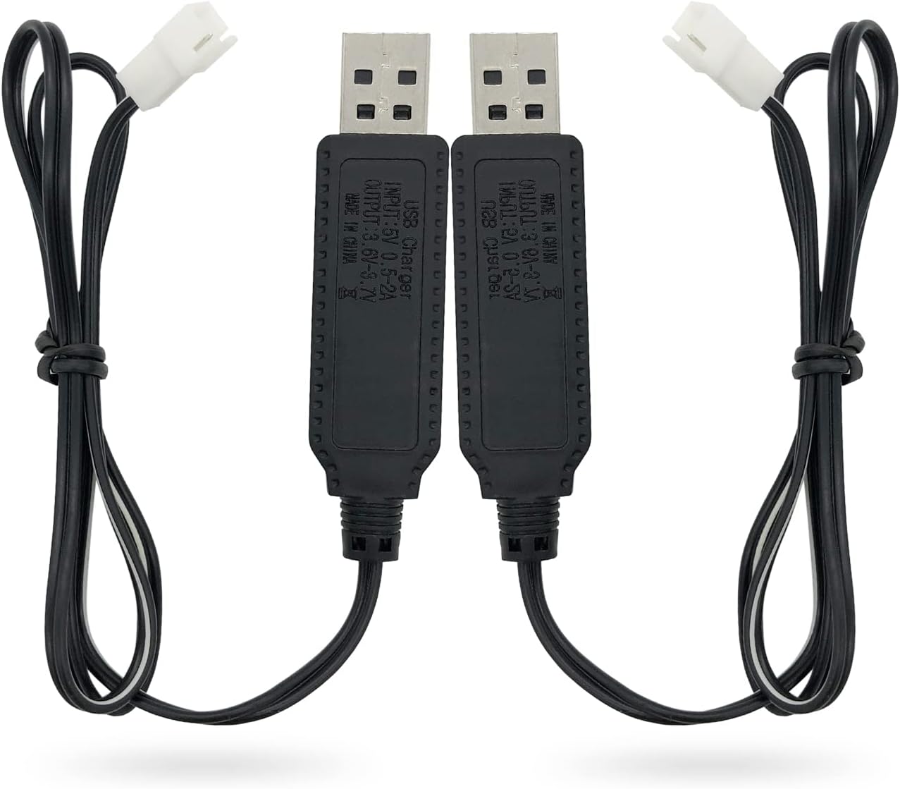 Charger Replacement for Carrera Mario Remote Control RC Car Battery, USB Charging Cable Cord 2 ft (2-Pack) - PDEEY