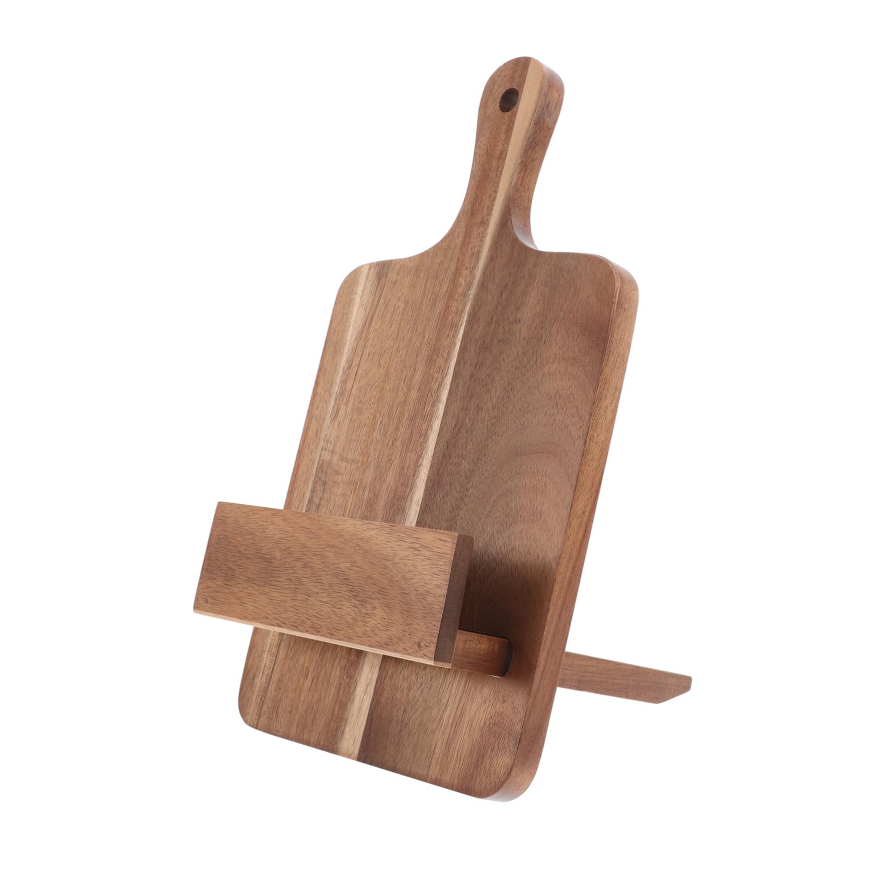 BRIGHTFUFU Cookbook Stand for Kitchen Wooden Recipe Holder Wall-Mounted Menu Rack Modern Dining Room Decor