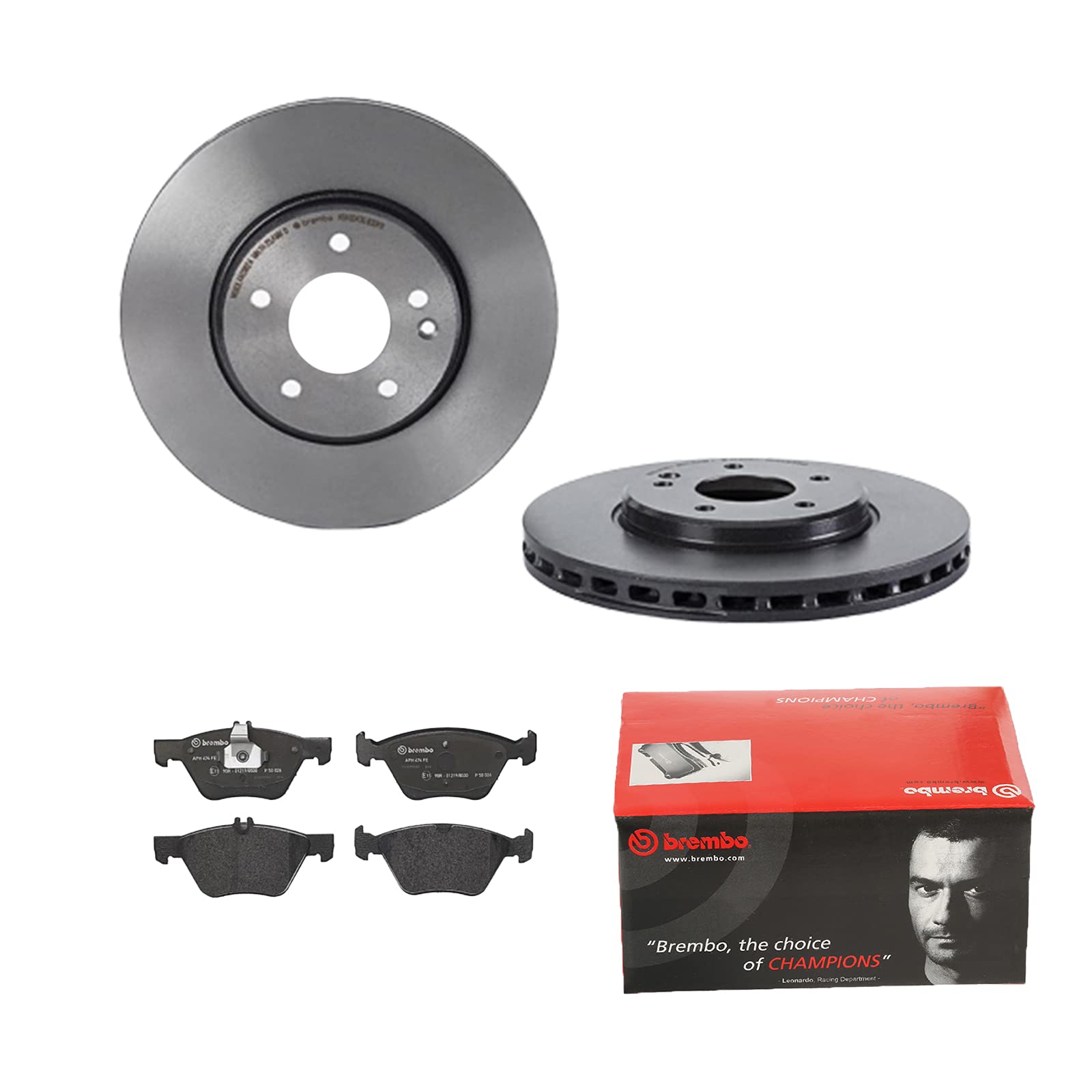 BREMBO BREMSSCHEIBEN COATED Ø300 + BREMSBELÄGE VORNE FÜR MERCEDES E-KLASSE W210