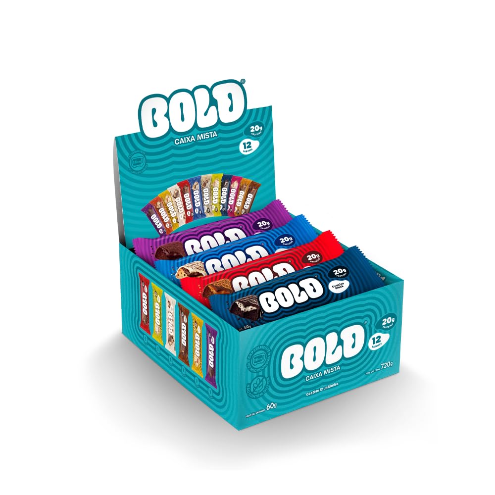 Barra de Proteína BOLD Snacks Mista (20g de Proteína) - Caixa com 12 unidades