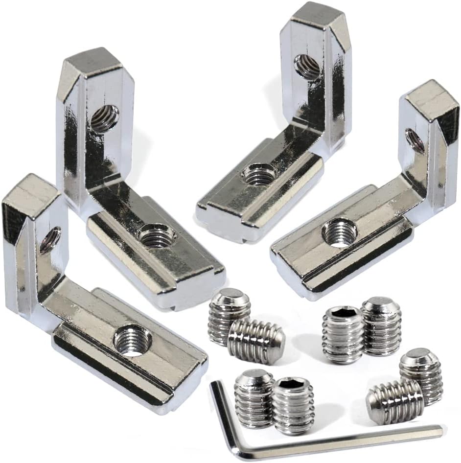 T Nuts Sliding T-Nut 10pcs T Slot Aluminum Angle Bracket，Inner Joint Bracket ago Aluminum Extrusion Profile，3030/4040/4545 Series Hammer Head(4040 Series)