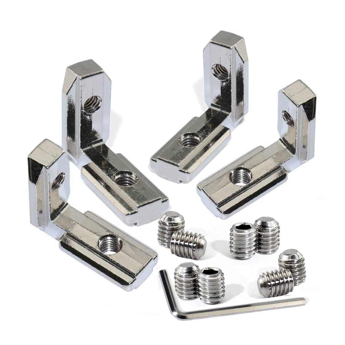 T Track Sliding Nut,10pcs Slot Aluminum Angle Bracket，Inner Joint Bracket ago Extrusion Profile，3030/4040/4545 Series Hammer Head(3030 Series)