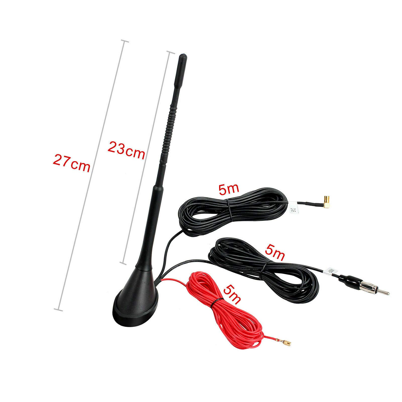 Riloer Adaptador de Techo de Antena de Coche SMA, Antena DAB, Antena de Coche, Adaptador SMB, Amplificador, Radio Combi DIN FM AM/DAB