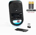 Cartoon Wireless Mouse,Innovative Floating Design Soundless Mice,2.4G Wireless Gaming Candy Colors Cute Optical Mouse with USB Receiver for Computer/Laptop/Desktop/PC/Chromebook/Linux Gifts (Green)
