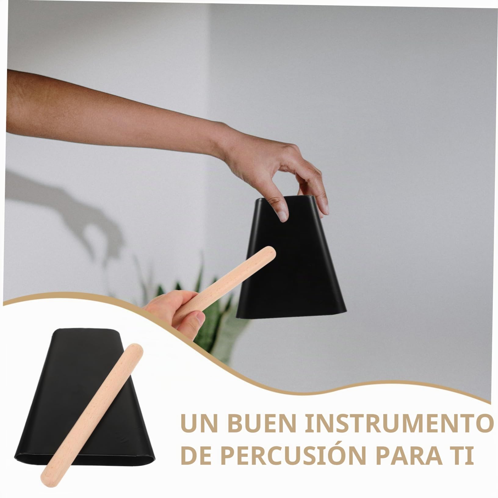 Cencerro De Metal Pequeño Instrumento De Percusión Cencerro Con Para Actuaciones Escenario Para Eventos Deportivos y Fiestas