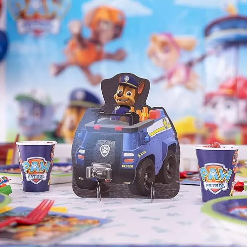 Miniatura 3 de Paw Patrol Adventures - Decoración de mesa multicolor (14 a 8.8 pulgadas), paquete de 1 pieza central de fiesta única, diseño llamativo y divertido,