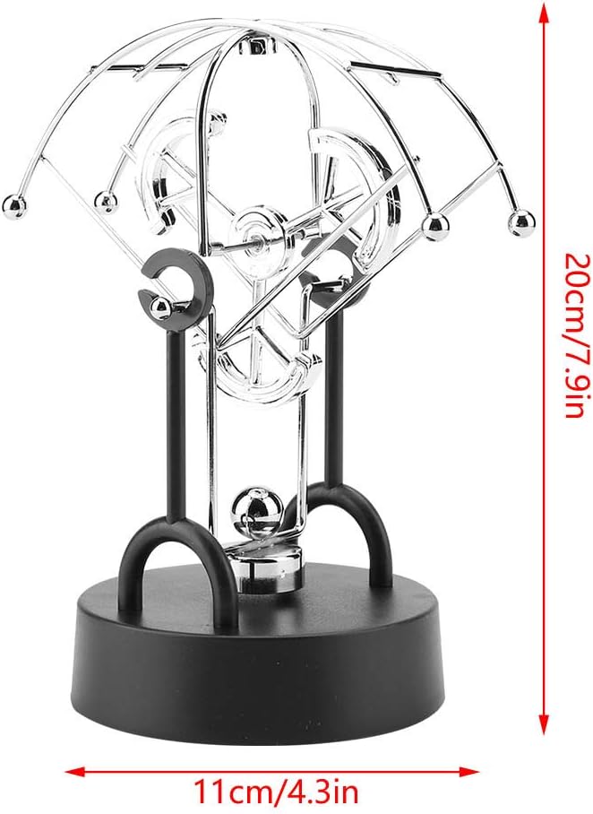 11x20cm/4.3x7.9inch Perpetual Motion Model Decor, Electronic Shake Wiggle Device Perpetual Motion Model Desk Toy Swinging Art Craft Decoration (B103)