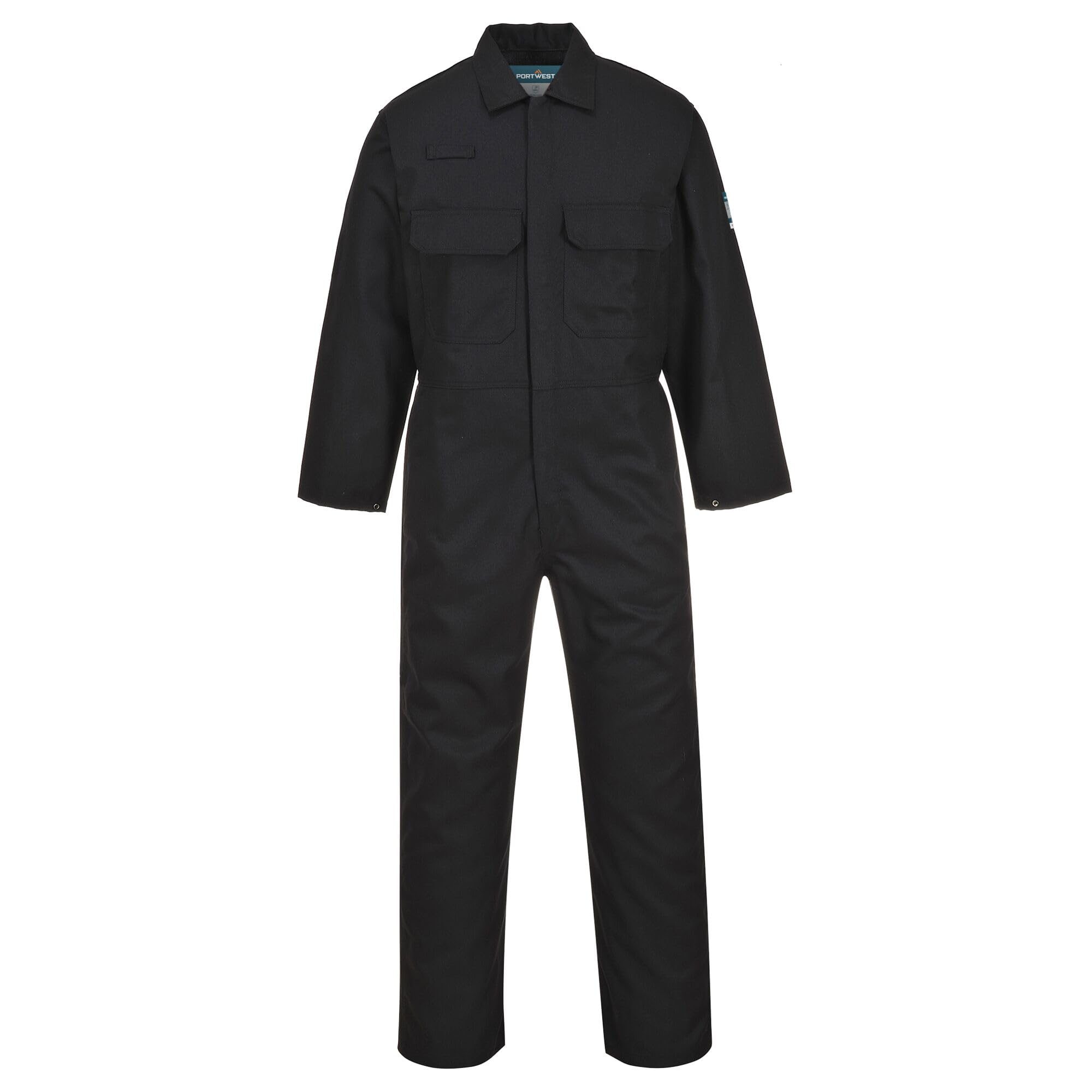 Portwest BIZ1 Men's Protective Workwear Overalls Bizweld FR Coverall Black, Medium