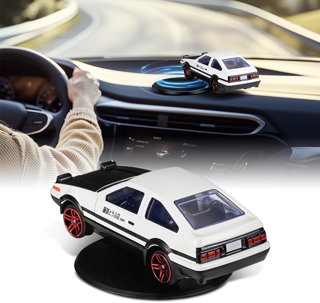 Mini Car Model Drifting Car Model with Self Adhesive Base, 2.95 Inches Alloy Initial D Dashboard Decor Charm Desk Decor Room