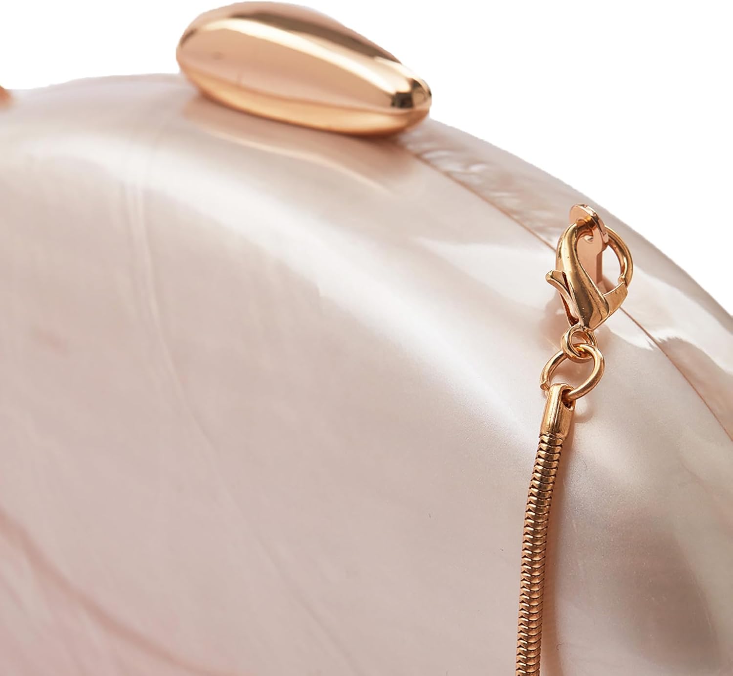 Acrylic Pearl Clutch Purses for Women, Minimalist White Evening Clutch Bag for Party, Wedding, Prom, Banquet - Image 4