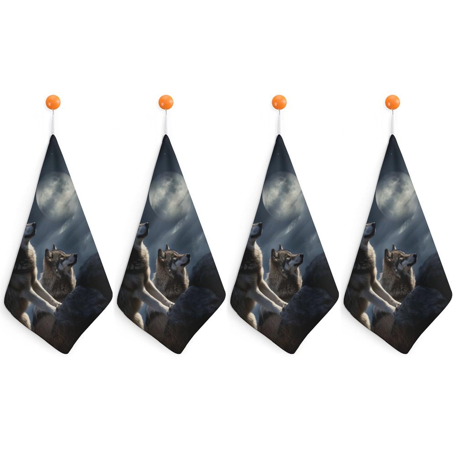 Essuie-mains de douche et salle de sport motif loups absorbants