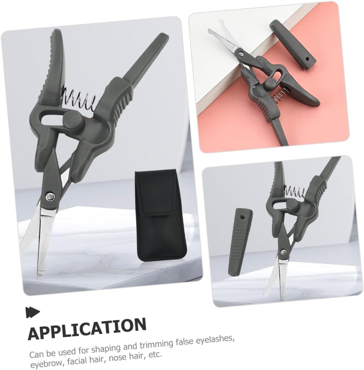 Ipetboom 4pcs Professional Nose Hair Scissors Eyebrow Trimmer Grooming Scissors Stainless Steel for Men Women