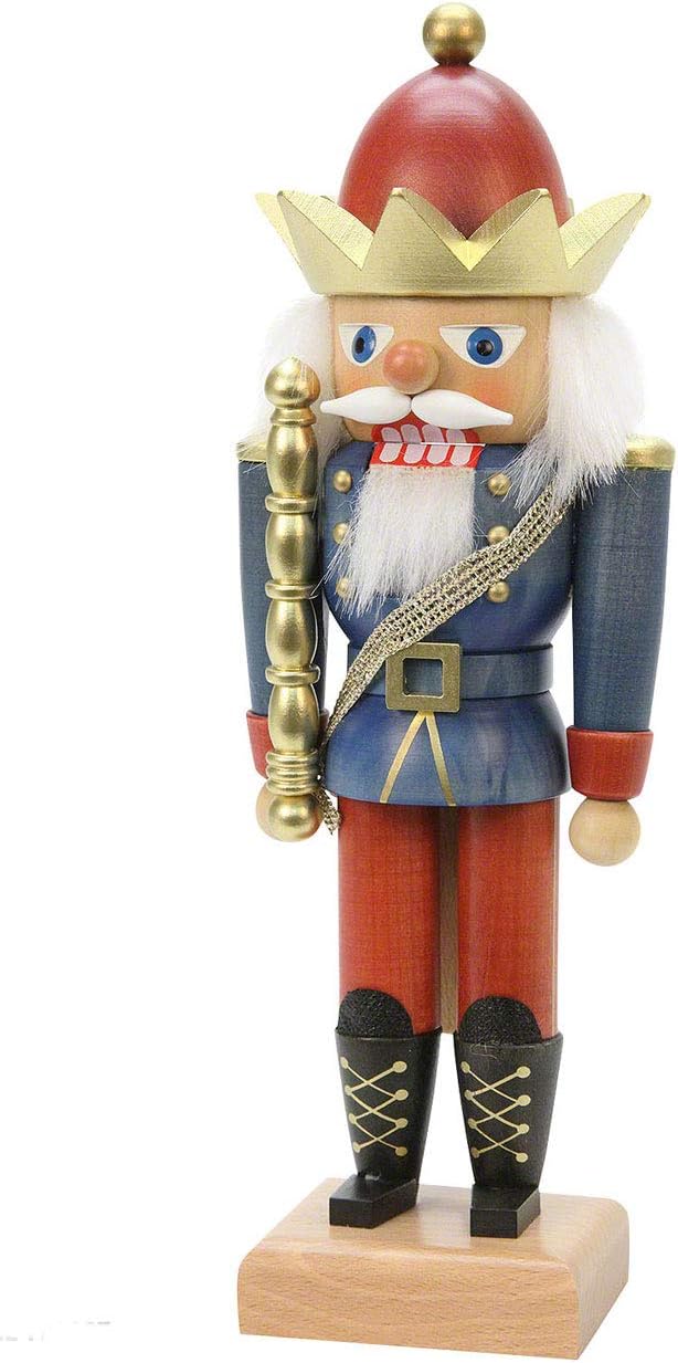 German Christmas Nutcracker King - 27,5 cm / 11 inch - Authentic German Erzgebirge Nutcrackers - Christian Ulbricht