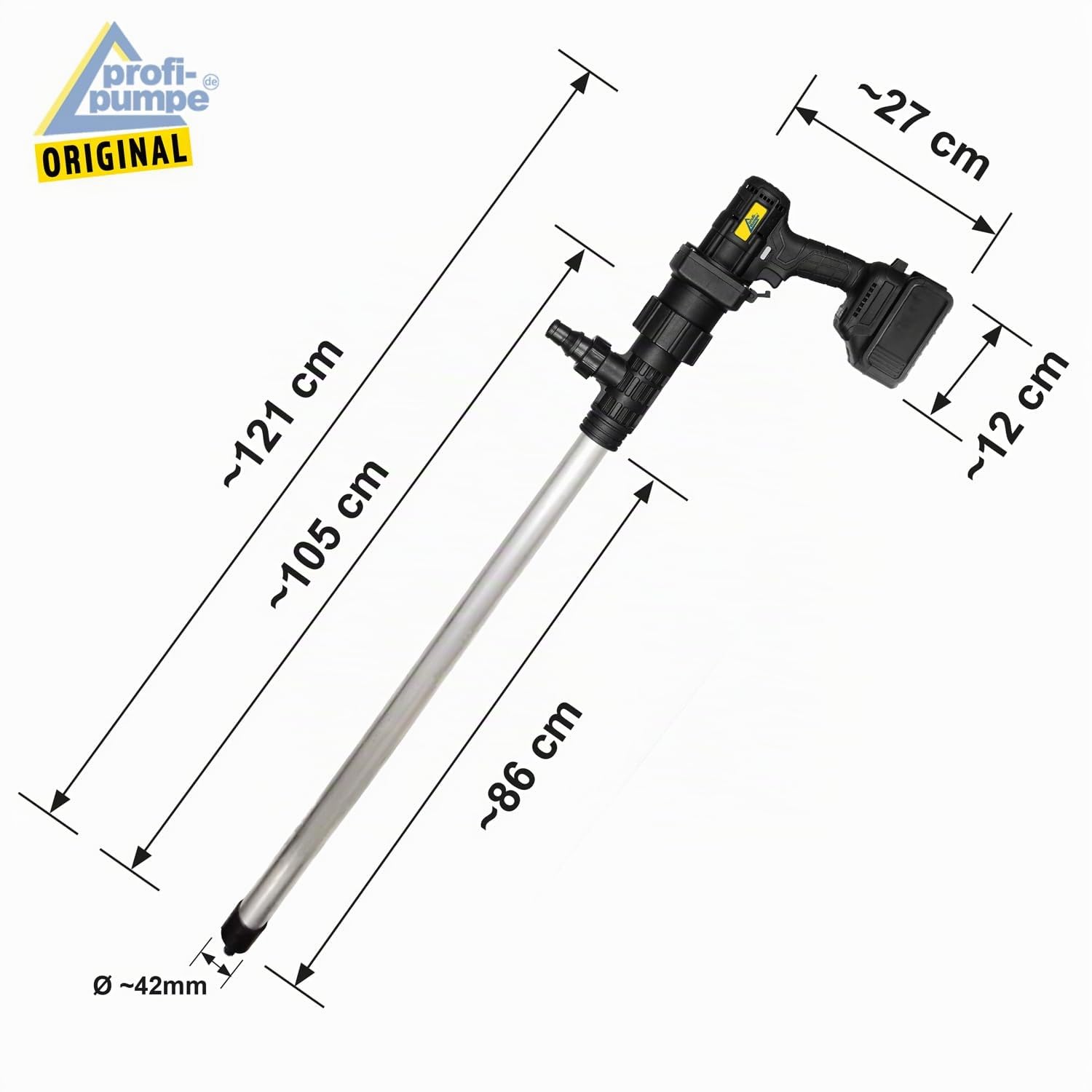 Fasspumpe 21V 450W Alu Diesel-Biodiesel-Heizölpumpe Umfüllpumpe Set Selbstansaugend