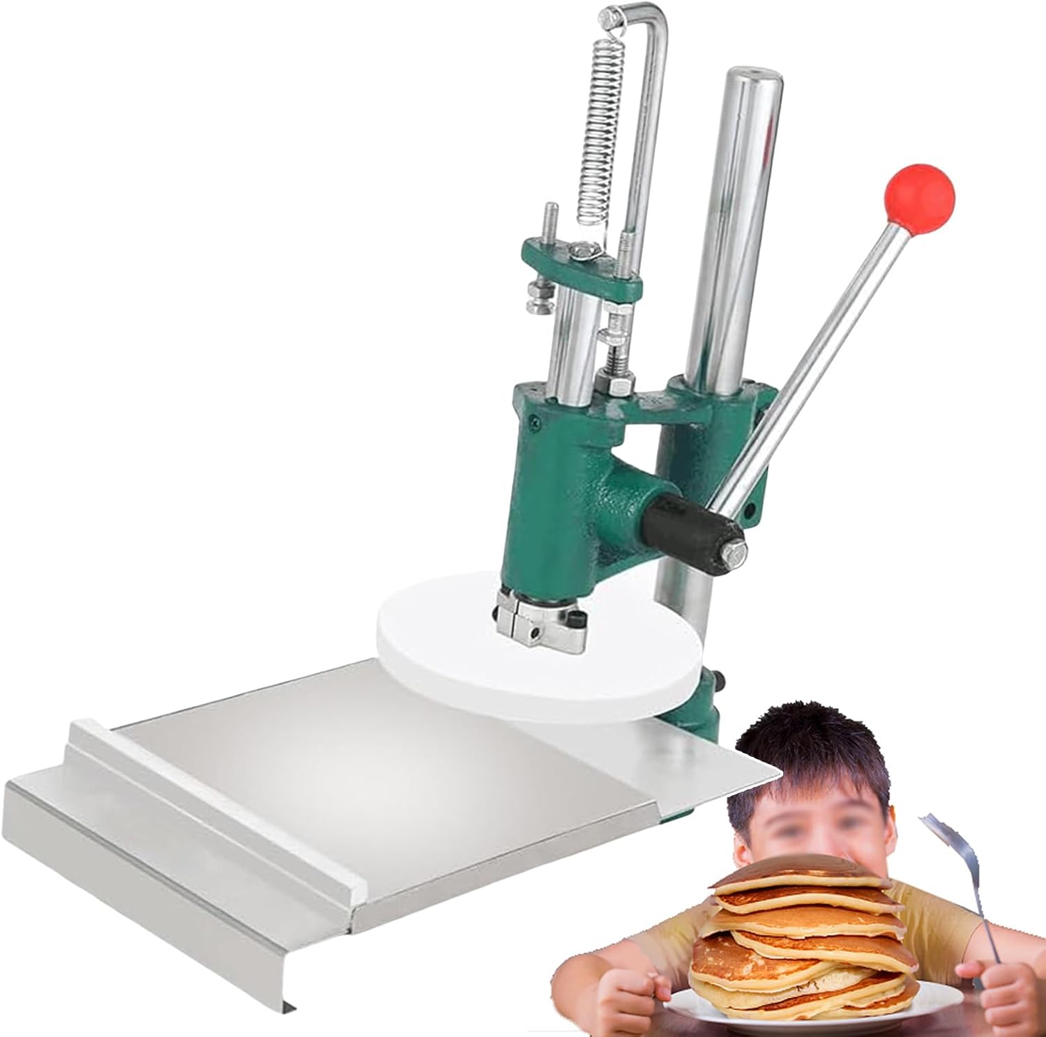 Kitchen Dough Press, Manual Dough Sheeter Pasta Maker - 15cm, 16cm/5.9inch, 6.3inch, Stainless Steel Pizza Press for Commercial & Home Use - Pizza Pastry Shop, Street Vendors,16cm