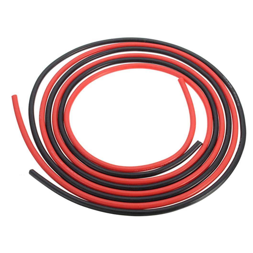 JFtech14 Gauge Silicone Wire 10 ft Red and 10 ft Black 14AWG Flexible Silicone Wire Stranded Copper Wire for Lamps Household appliances Instruments Digital Fields RC Hobby