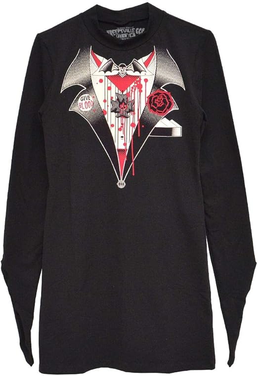 Amazon Co Jp Kreepsville666 クリープスヴィル666 ドラキュラワンピース Drsdp Black M 服 ファッション小物