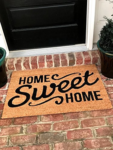 Tar Heel Marketplace Natural Coir Non Slip Home Sweet Home Floor Entrance Door Mat Indoor/Outdoor #TOP1