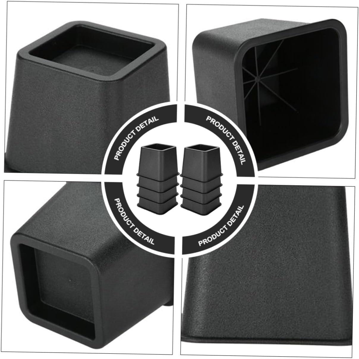 Cabilock 8pcs Furniture Sofa Riser Sturdy Leg Lifters for Couch High Table Leg Protectors Chair Foot Cap Multi-Purpose Home School Library