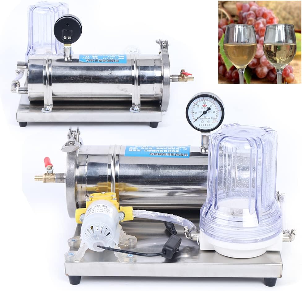 80W 300kg/h Carbon Filter Machine, Electric Wine & Water Filter, Homebrewing White Spirit Strainer Filter, Moonshine/Whiskey Still Strainer Stainless Steel