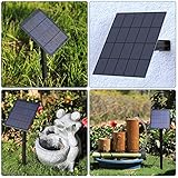 AMZtime 3,5W DIY Solar Springbrunnen für Außen mit 1,5M Wasserleitung und Pfahl, Upgrade Solar Teichpumpe Kit Solarpumpe mit 17 Effekte Solar Wasserpumpe Solar Fontäne für Gartenteich VogelBad