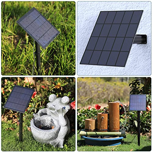 Amztime 3.5W Solar Fountain Pump Diy Kit, Bird Bath Solar Water Fountain With 15 Nozzles For Garden/Outdoor, With 4.9Ft Water Pipe And Stake, Solar Powered Fountain For Garden, Ponds, Pool, Outdoor #TOP7