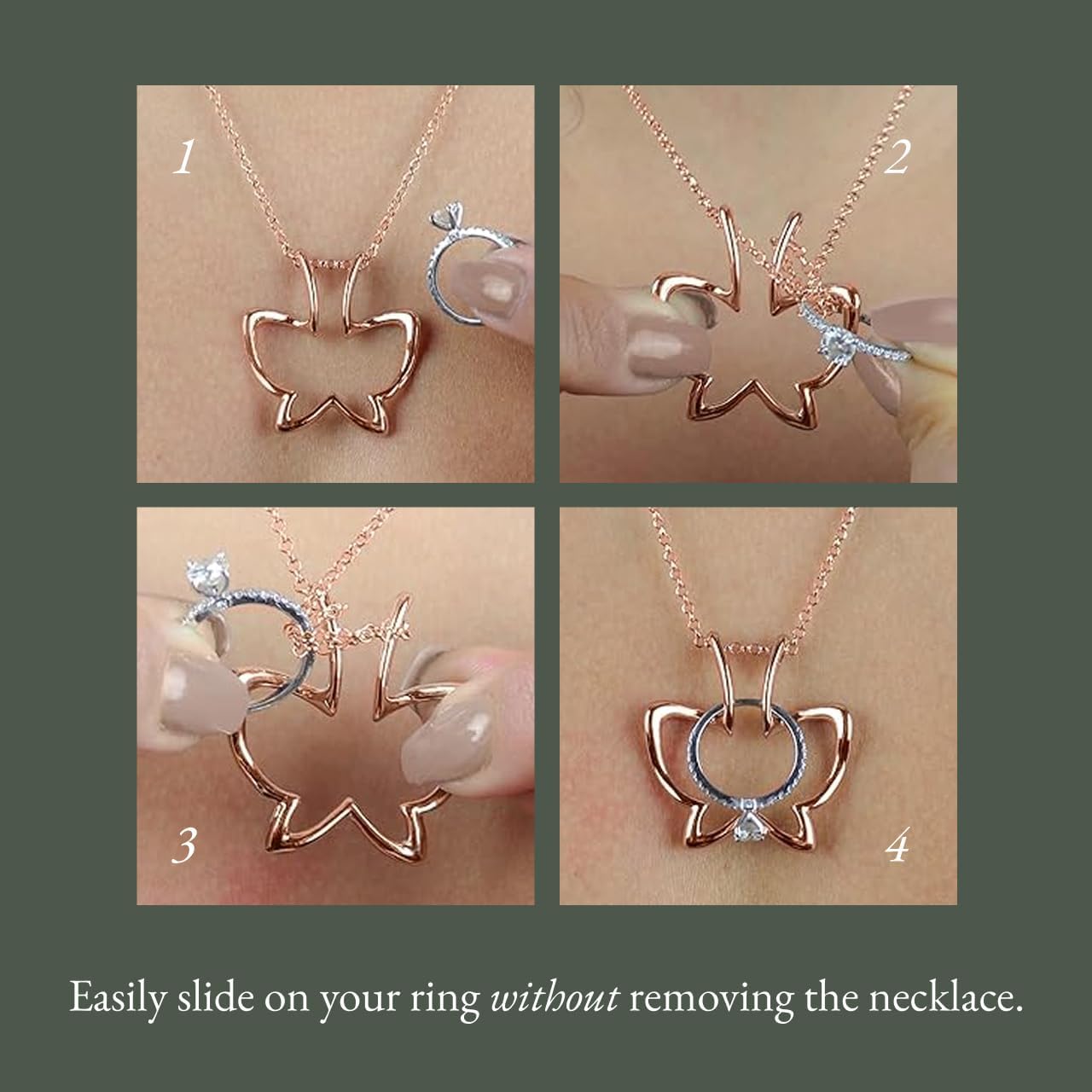 Amazon.co.jp: Emily Cオリジナル特許取得済みネックレス - ステンレス