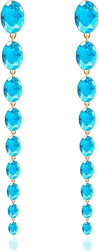 Aretes de borla de diamantes de imitación de plata, aretes largos de borla bohemia, aretes de araña para boda y baile de graduación