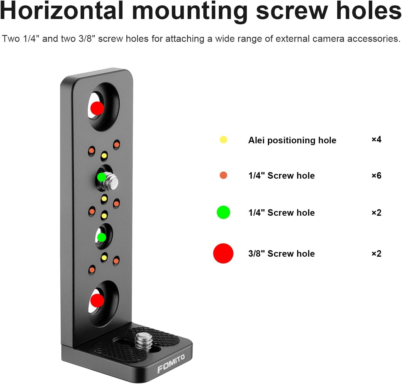 FOMITO L-Shape Camera Extension Bracket - Aluminum Alloy Rig Mount | Adjustable Installation Direction L6