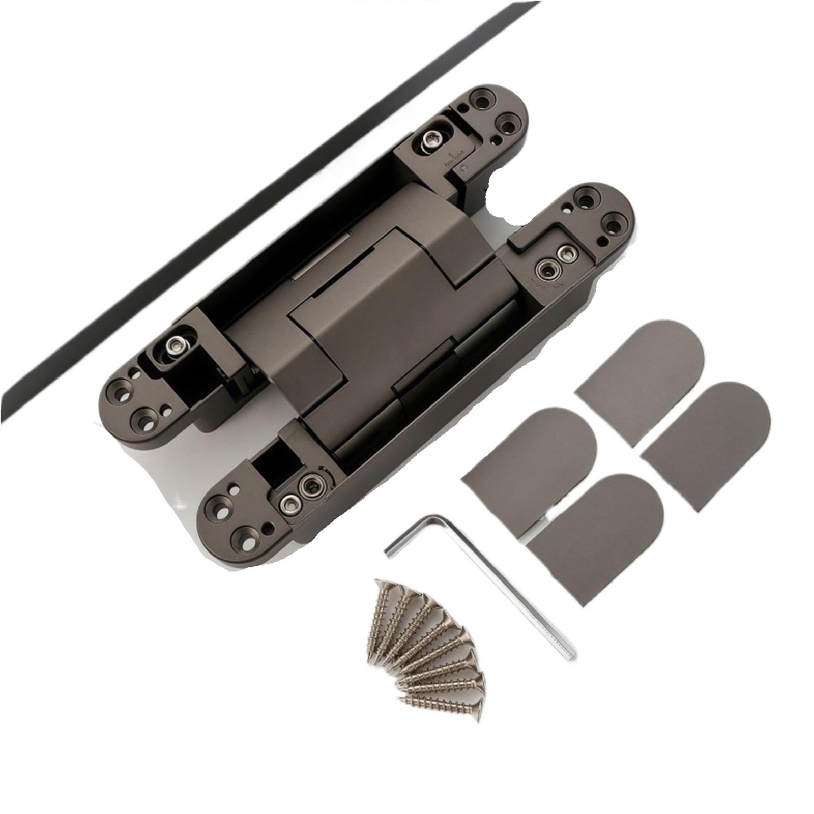 Adjustable Hinges Invisible Hydraulic Hinge Adjustable Silent Auto Closing for General Furniture Door Fitting(Style-F)