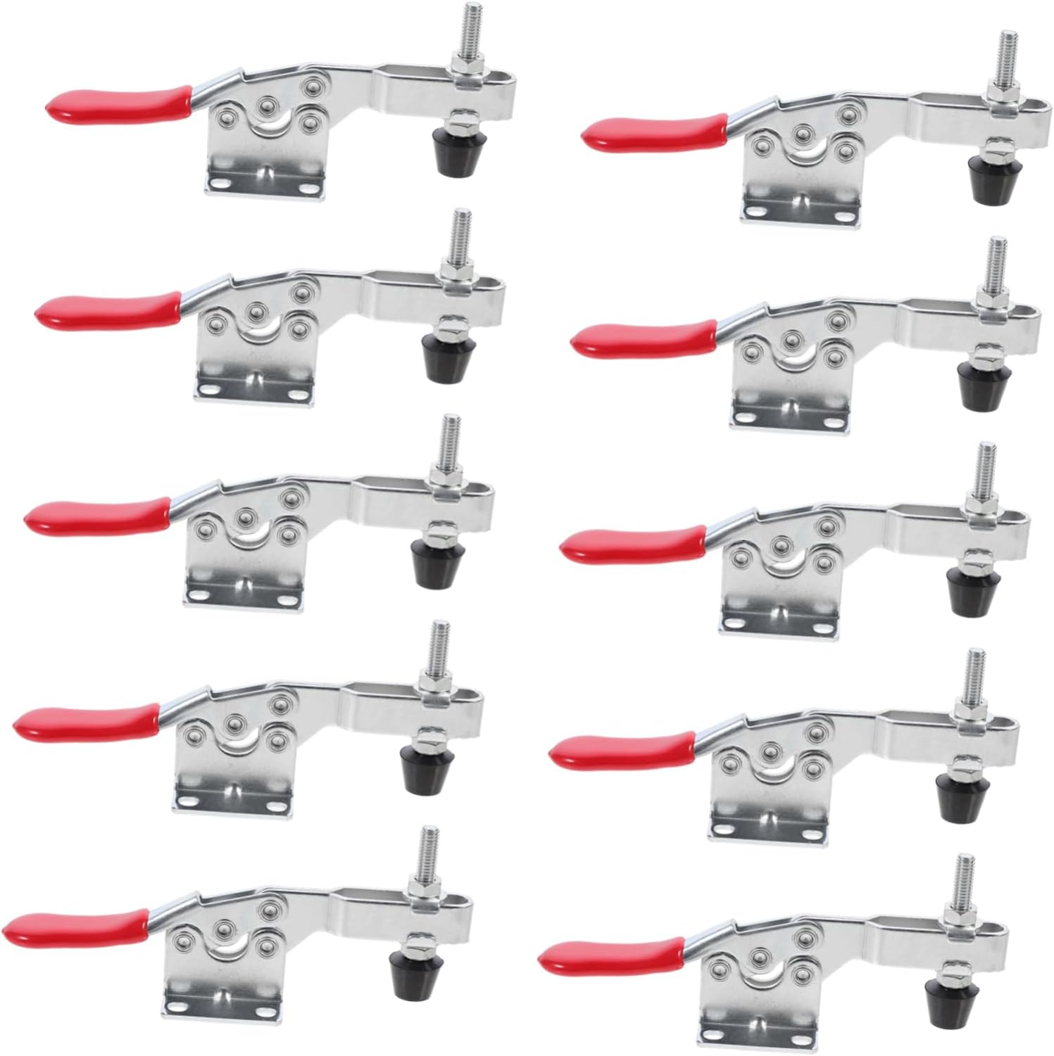 HOMSFOU 10pcs Downward Pressing Horizontal Toggle Clamp Quick Clamp for Tool Equipment High Efficiency Easy Operation for Woodworking and Jigs