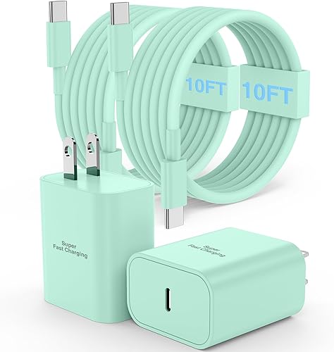 Miniatura 8 de Cargador súper rápido de 45 W tipo C, para Samsung Galaxy S25 S24 Bloque de carga con cable de carga tipo C de 10 pies para Samsung Galaxy S25+