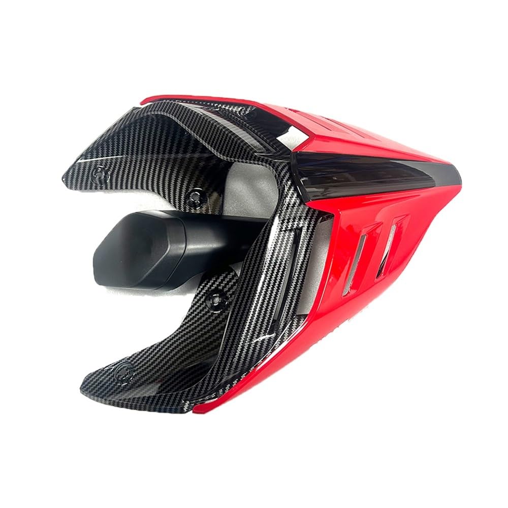 Housse Selle pour V4 V4S V4R pour Street pour Fighter V2 Section Arrière De Moto Housse Selle Carénage Supérieur(Bright Black Red)