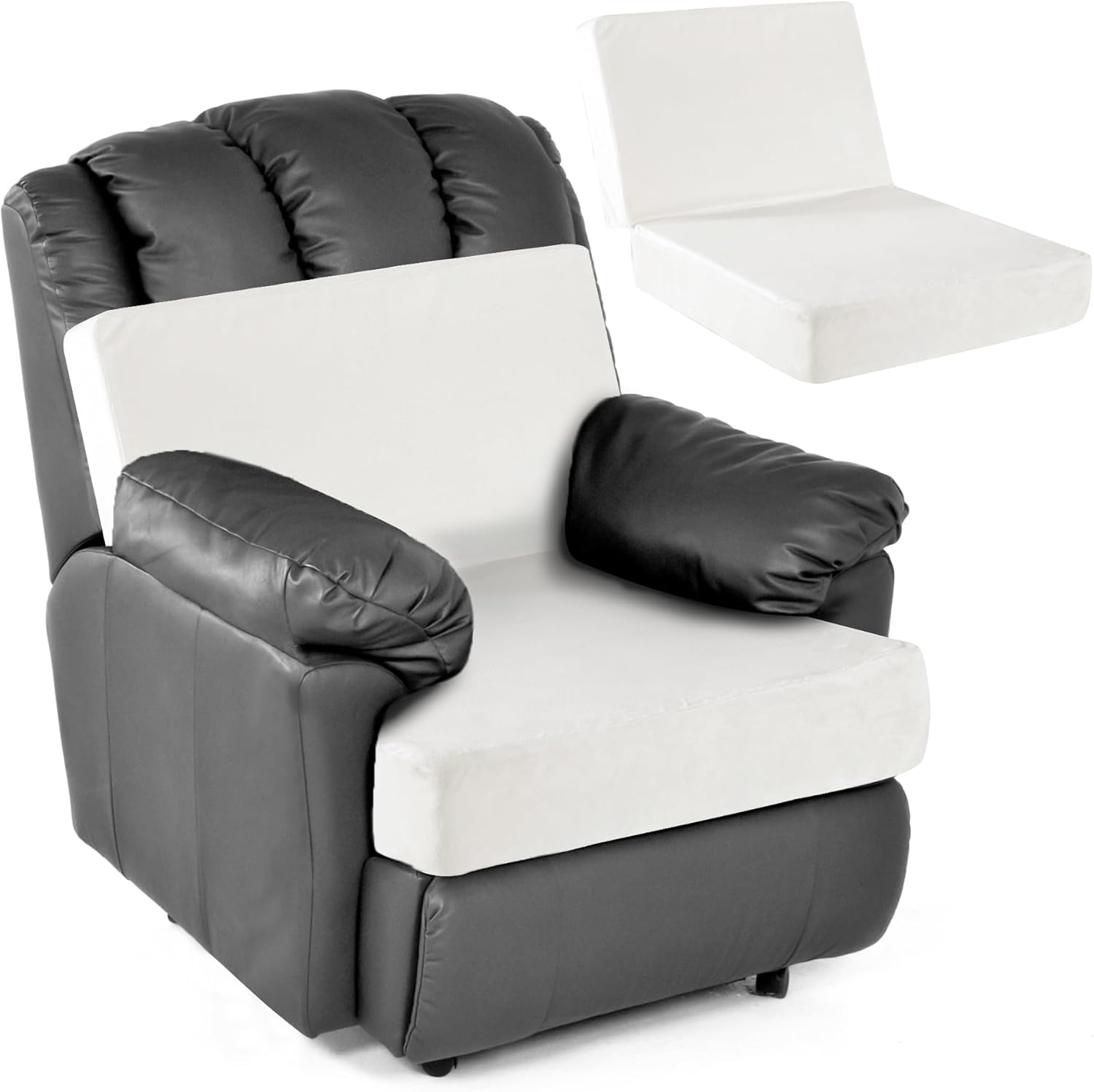 HOMBYS Memory Foam Recliner Cushion for Elderly, 20x20x4