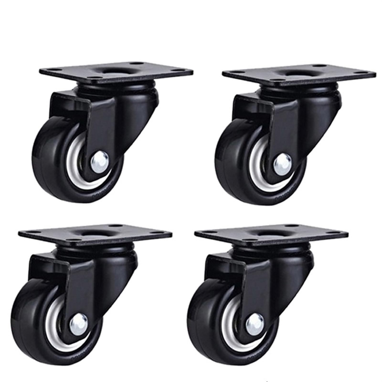 Roues en PU silencieuses charge lourde lot de 4 roulettes de meuble portables sans trace