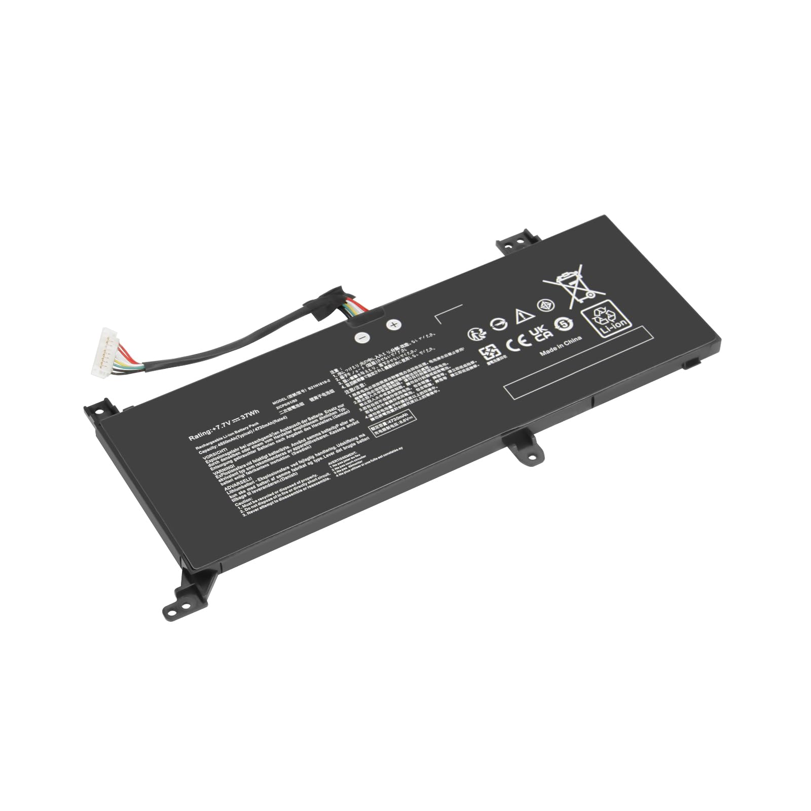 Bateria 37Wh C21N1818-2 B21N1818-2 do ASUS VivoBook 14 F412DA F412FJ F412FL F412UA A412DA A412FA A412FL A412FJ A412UA X412DA X4112DA 2FA 412 FJ X412FL X412UA X412UB X412UF X412JA R424D R424DA R424F