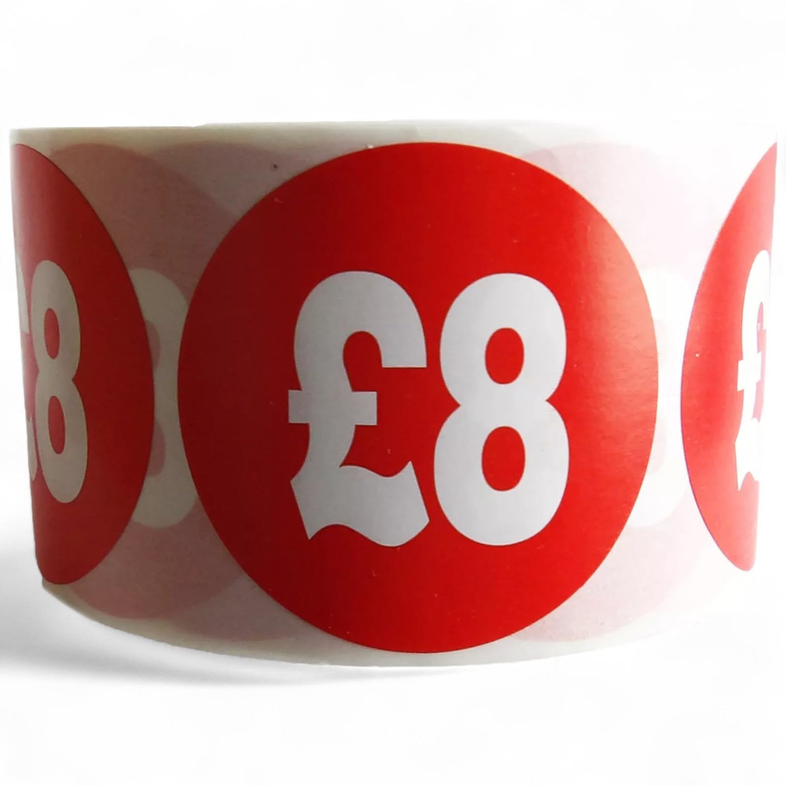45mm Red Price Stickers Roll – 500 Self-Adhesive Labels for 50p to £100 – Retail, Market Stall, Garage Sale, Product Tagging – Easy Peel Design for Quick Application (£8)