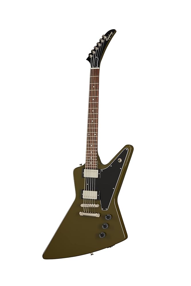 値下げ中❗️4月14日まで❗️エピフォン　Explorer エレキギター ナチュラル Amazon | Epiphone Explorer オリーブ、ドラブグリーン | エレキ