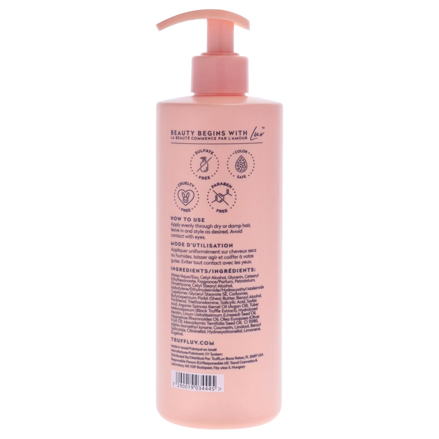 TruffLuv Argan Curl Cream for Unisex - 16.9 oz Cream