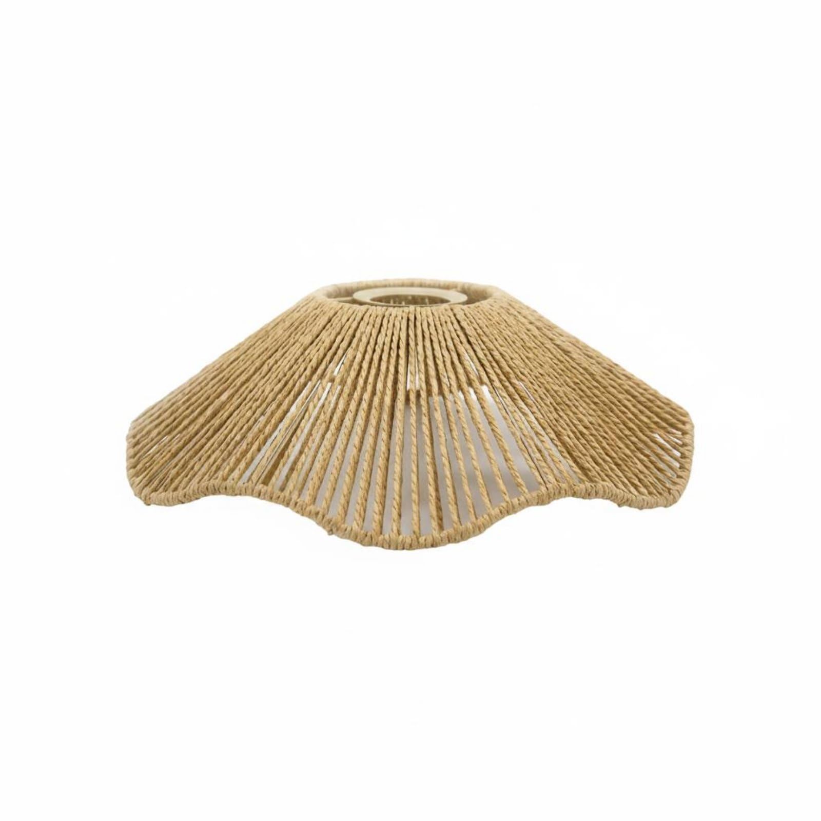 predolo Woven Paper Rope Lampshade Pendant Light Shade Rustic Ceiling Lamp Shade Weave Rope Lamp Shades Ceiling, Lampshade for Ceiling Lights, Living Room, Bedroom, Kitchen, Hallways,Yellow A — image 1