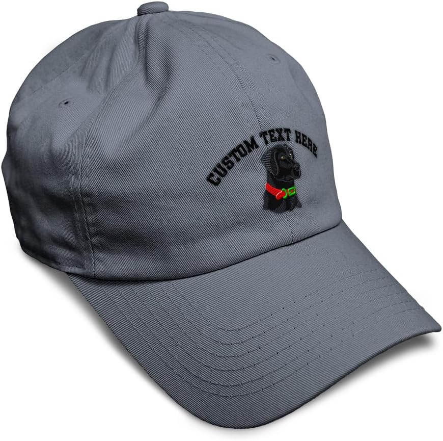 Soft Baseball Hat Embroidered Dad Hat Black Lab Head Embroidery Men & Ladies Baseball Cap Cotton