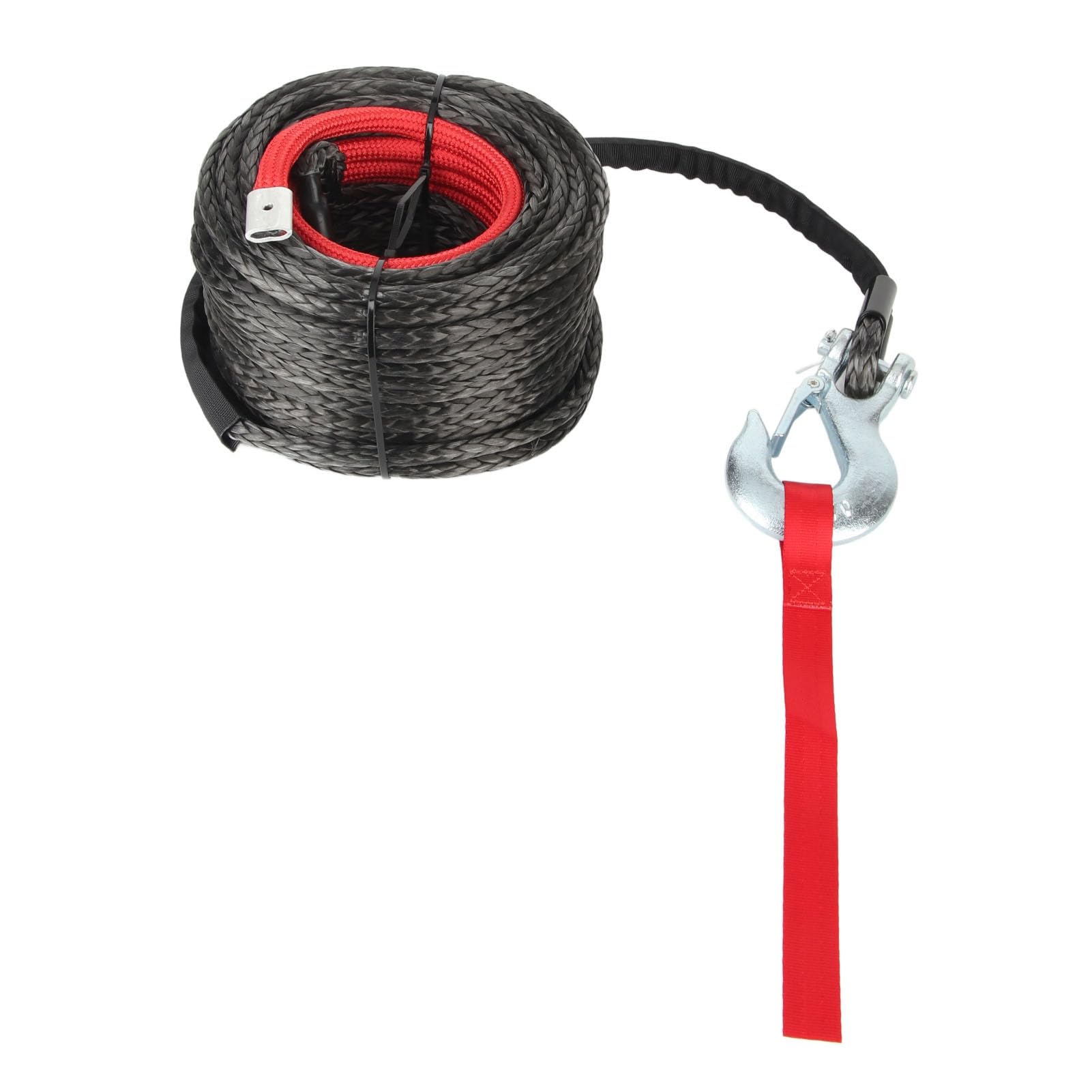 Generic Lina Holownicza, Odporny na Zużycie Zestaw Kabli do Wyciągarki Syntetycznej 18740 Funtów 10 Mm X 30 M do Obiektów Wleczonych na śniegu