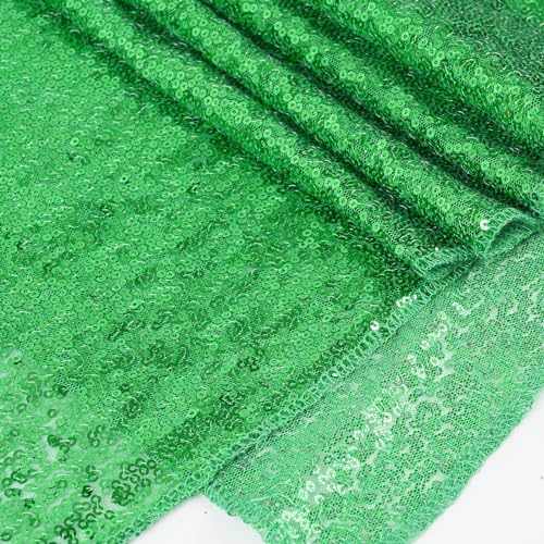 PartyDelight Green Sequin Tablecloth 50x50 Inch Rectangular — view 5